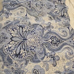 Blue and White Paisley Quilted Pillow Case
